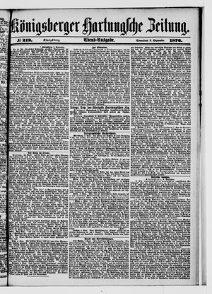Königsberger Hartungsche Zeitung on Sep 9, 1876