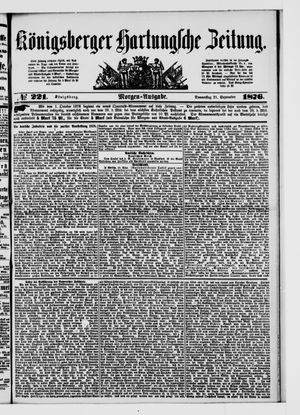 Königsberger Hartungsche Zeitung on Sep 21, 1876