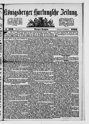 Königsberger Hartungsche Zeitung vom 23.09.1876