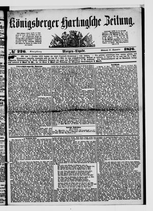 Königsberger Hartungsche Zeitung vom 27.09.1876