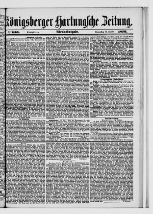 Königsberger Hartungsche Zeitung on Oct 12, 1876