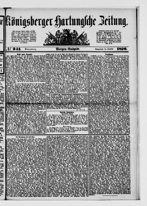 Königsberger Hartungsche Zeitung on Oct 14, 1876