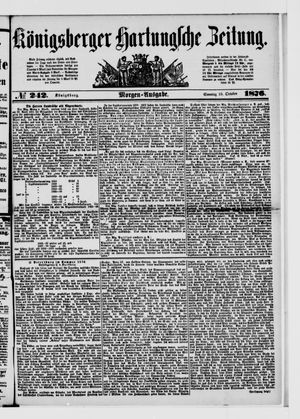 Königsberger Hartungsche Zeitung vom 15.10.1876