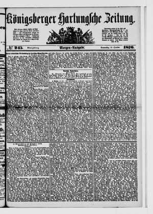 Königsberger Hartungsche Zeitung on Oct 19, 1876