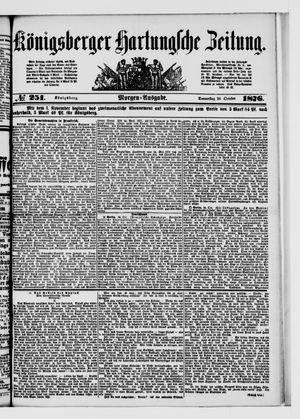Königsberger Hartungsche Zeitung vom 26.10.1876