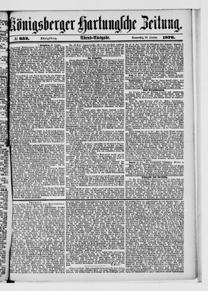 Königsberger Hartungsche Zeitung vom 26.10.1876
