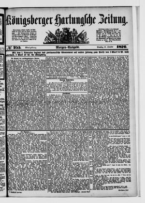 Königsberger Hartungsche Zeitung on Oct 31, 1876
