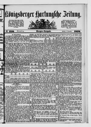 Königsberger Hartungsche Zeitung on Nov 3, 1876