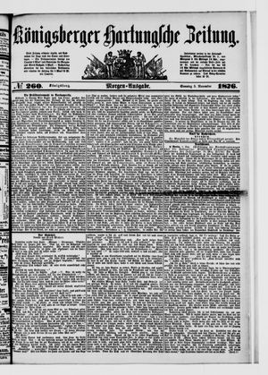 Königsberger Hartungsche Zeitung vom 05.11.1876