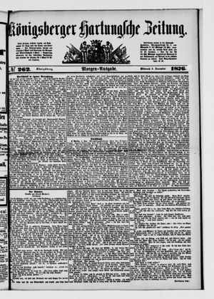 Königsberger Hartungsche Zeitung on Nov 8, 1876