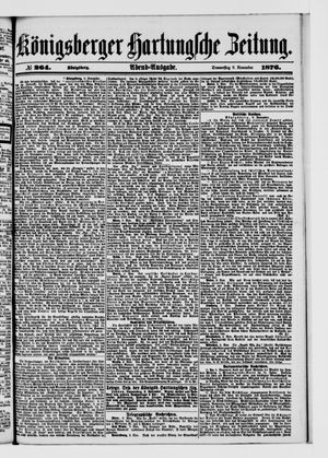Königsberger Hartungsche Zeitung on Nov 9, 1876