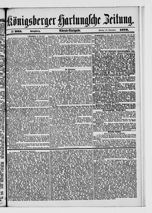 Königsberger Hartungsche Zeitung vom 10.11.1876