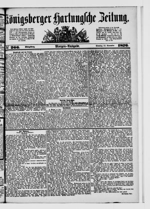 Königsberger Hartungsche Zeitung vom 12.11.1876