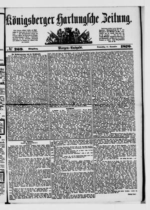 Königsberger Hartungsche Zeitung vom 16.11.1876