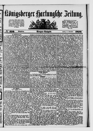 Königsberger Hartungsche Zeitung on Nov 17, 1876