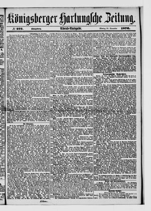Königsberger Hartungsche Zeitung on Nov 20, 1876