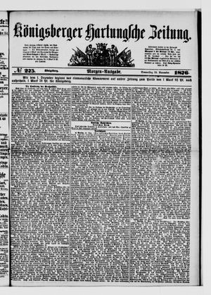 Königsberger Hartungsche Zeitung vom 23.11.1876