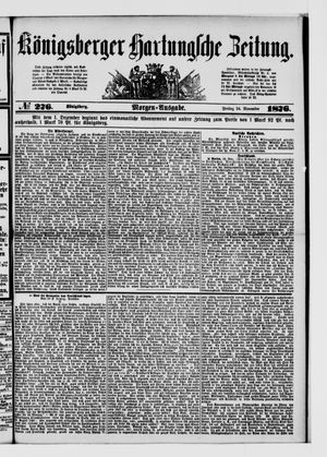 Königsberger Hartungsche Zeitung on Nov 24, 1876