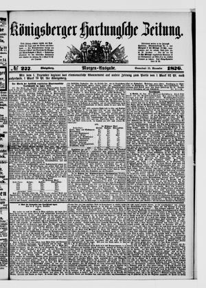 Königsberger Hartungsche Zeitung on Nov 25, 1876