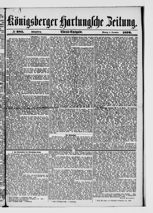 Königsberger Hartungsche Zeitung vom 04.12.1876