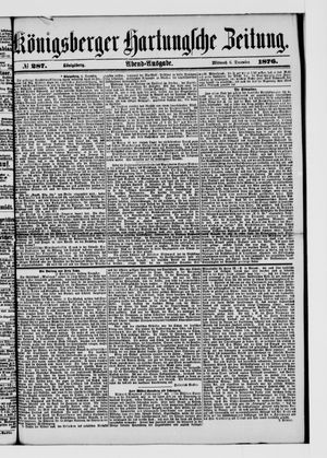 Königsberger Hartungsche Zeitung vom 06.12.1876