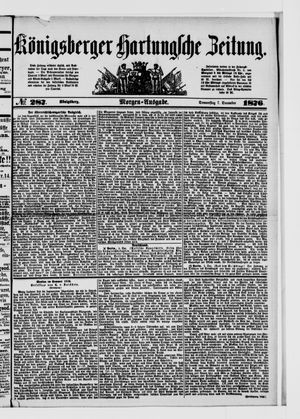 Königsberger Hartungsche Zeitung vom 07.12.1876