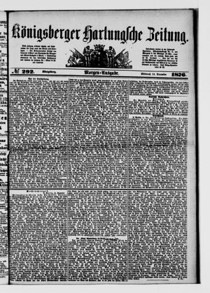 Königsberger Hartungsche Zeitung vom 13.12.1876