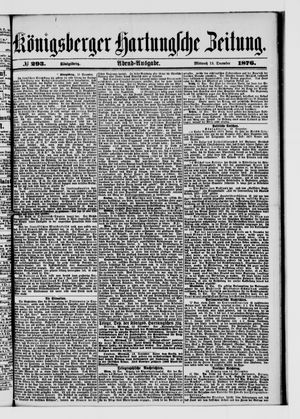 Königsberger Hartungsche Zeitung vom 13.12.1876