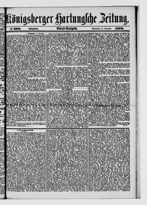 Königsberger Hartungsche Zeitung vom 16.12.1876