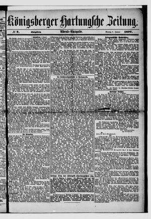 Königsberger Hartungsche Zeitung vom 08.01.1877