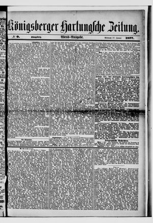 Königsberger Hartungsche Zeitung vom 10.01.1877