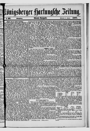 Königsberger Hartungsche Zeitung vom 31.01.1877