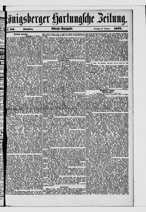 Königsberger Hartungsche Zeitung on Feb 20, 1877