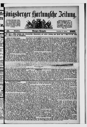Königsberger Hartungsche Zeitung on Feb 22, 1877
