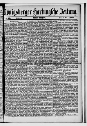 Königsberger Hartungsche Zeitung on Mar 16, 1877