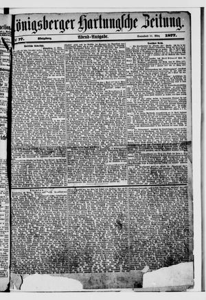 Königsberger Hartungsche Zeitung vom 31.03.1877