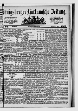 Königsberger Hartungsche Zeitung vom 18.04.1877