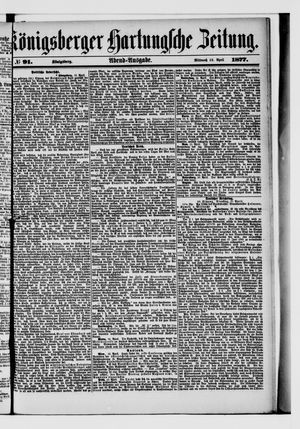 Königsberger Hartungsche Zeitung vom 18.04.1877