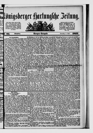 Königsberger Hartungsche Zeitung vom 19.04.1877
