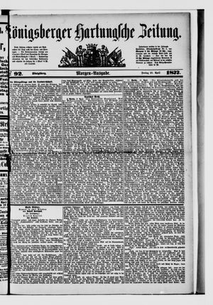 Königsberger Hartungsche Zeitung vom 20.04.1877