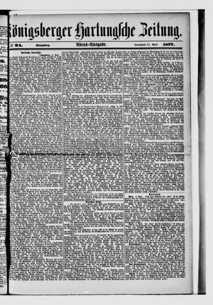 Königsberger Hartungsche Zeitung vom 21.04.1877