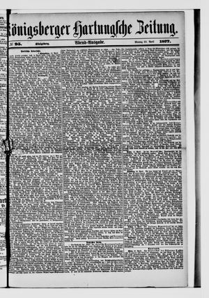 Königsberger Hartungsche Zeitung vom 23.04.1877