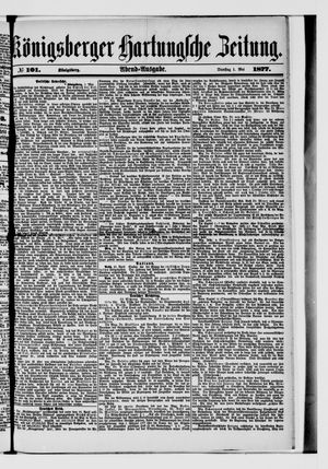 Königsberger Hartungsche Zeitung on May 1, 1877