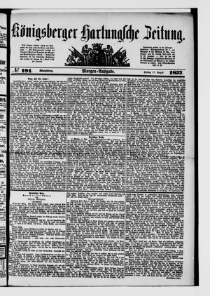 Königsberger Hartungsche Zeitung on Aug 17, 1877