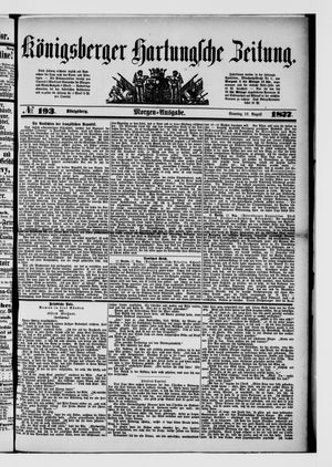 Königsberger Hartungsche Zeitung vom 19.08.1877