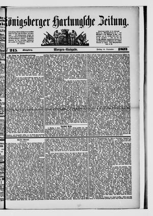 Königsberger Hartungsche Zeitung on Sep 14, 1877