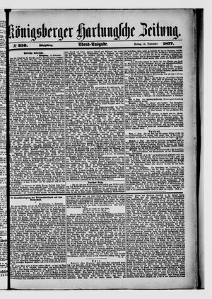 Königsberger Hartungsche Zeitung on Sep 14, 1877