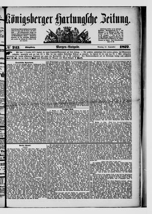 Königsberger Hartungsche Zeitung on Sep 16, 1877