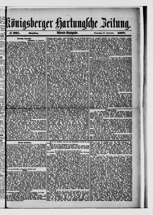 Königsberger Hartungsche Zeitung vom 20.09.1877