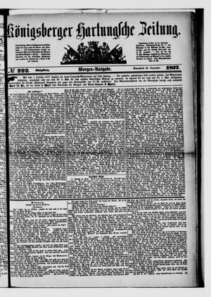 Königsberger Hartungsche Zeitung on Sep 22, 1877